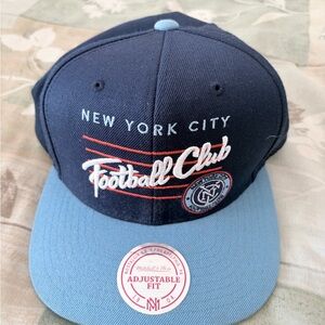 Mitchell & Ness Navy and Light Blue NYC Football Club Cap